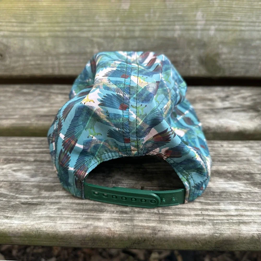 Vintage Truth Initiative Fact #249 Anti-Tobacco Kestrel Falcon Hat Teal Green